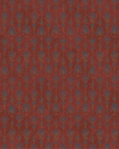 The Maker Palmette Wallpaper in Crimson