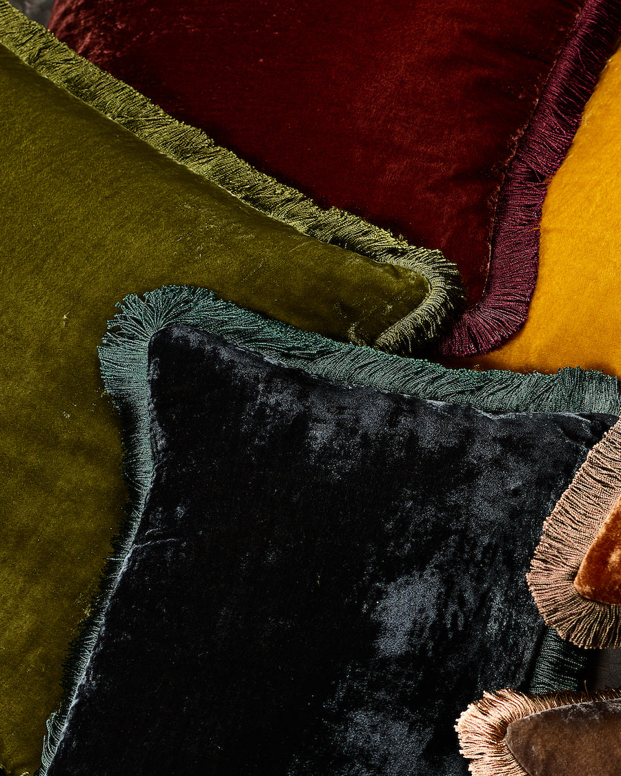 Velvet cushion sale outlet