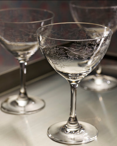 "Vintage Lace" Martini Glasses