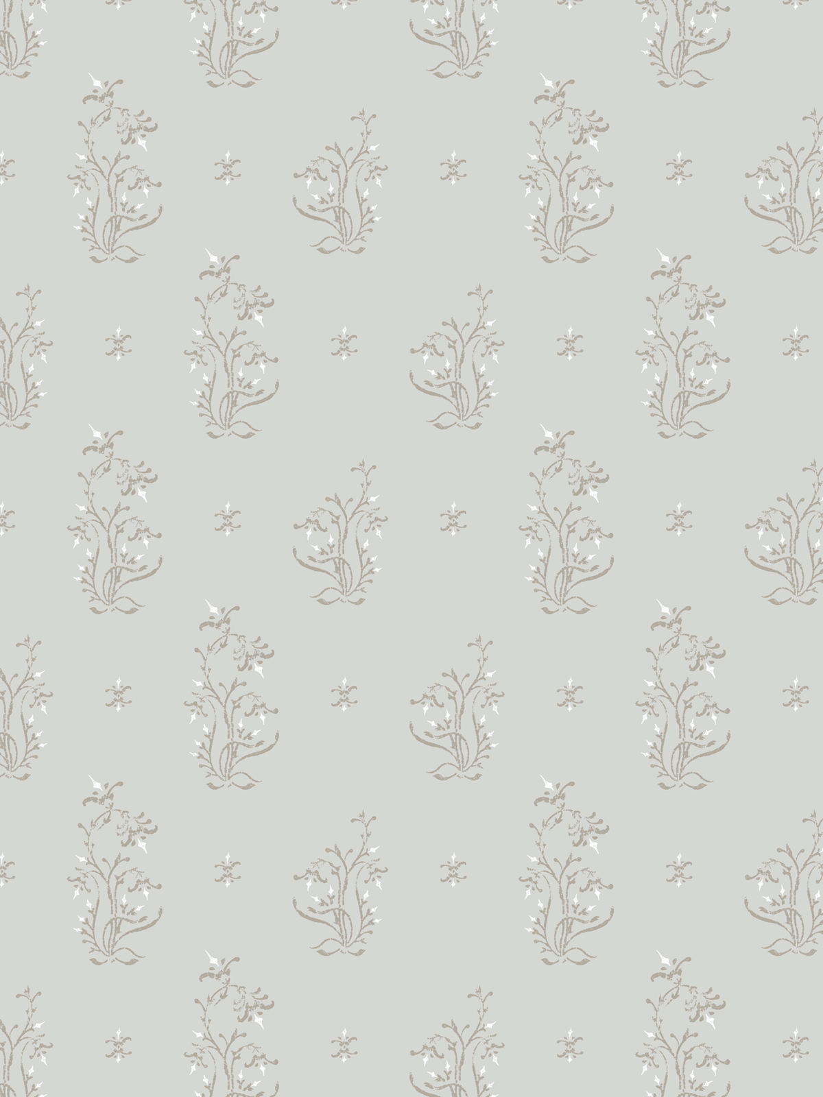 The Maker Botanical Wallpaper in Silver