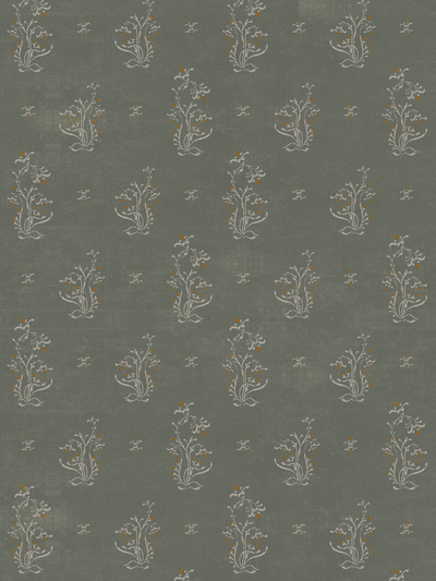 The Maker Botanical Wallpaper in Olive Mist